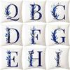 Blue Letter Printing Pillowcase Home Living Room Sofa Car Bedroom Decorative Pillowcase Pillowcase