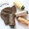 1Pcs 220gSilky Cotton Linen Thread, Hollow Shiny Silk Thread, Flat Ribbon Thread, Bucket Yarn, Hook Hat, Slippers DIY