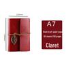 Small Leaf Retro A7 Portable Leather 6-Hole Planner and Journal Notepad