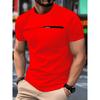 Men's stylish casual T-shirt - 100% polyester, crew neck, short sleeves