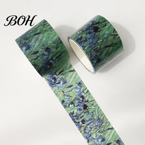 Painting Fragment Tape Washi Tape, Oil Decorative Masking Artist Patterns Adhesive Artistic for DIY Crafts, Junk Journal, Gift Wrapping, Scrapbooking