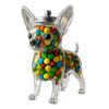 Treat Jar Reusable Dog Shape Glass Airtight Pet Food Storage