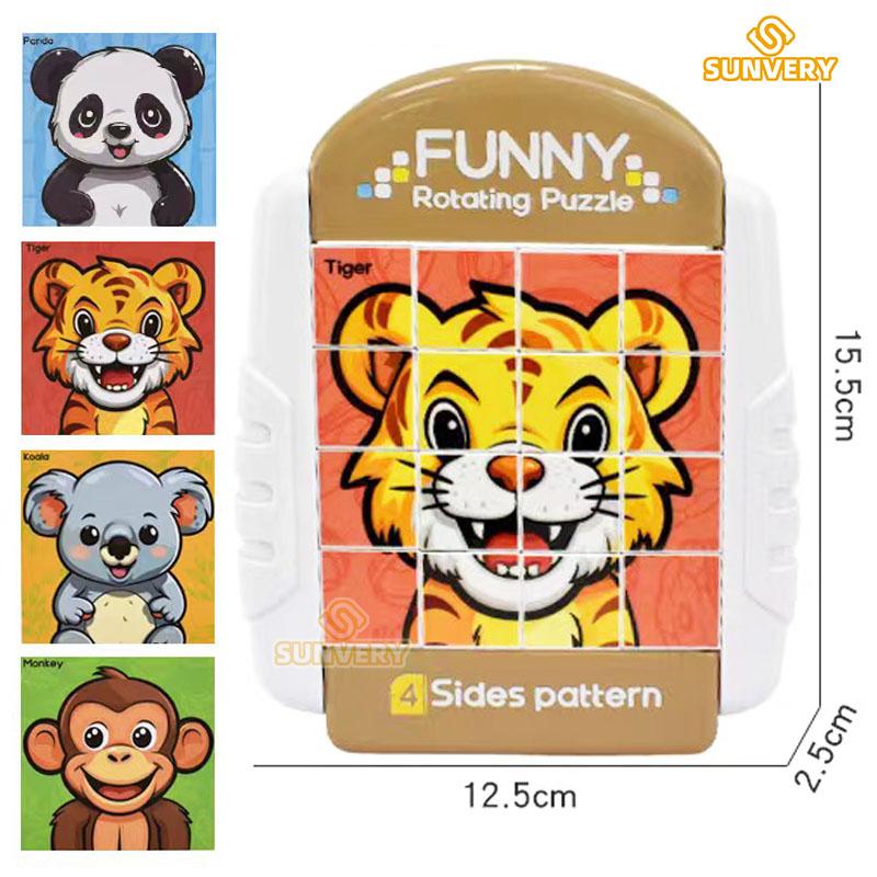 Puzzle Rotante 4IN1 progettato per Bambini Giocattoli Fidget 3 4 5 6 7 8 Anni 4 Puzzle in 1 Sviluppo Motricità Fine Regalo progettato per Bambini e Bambine