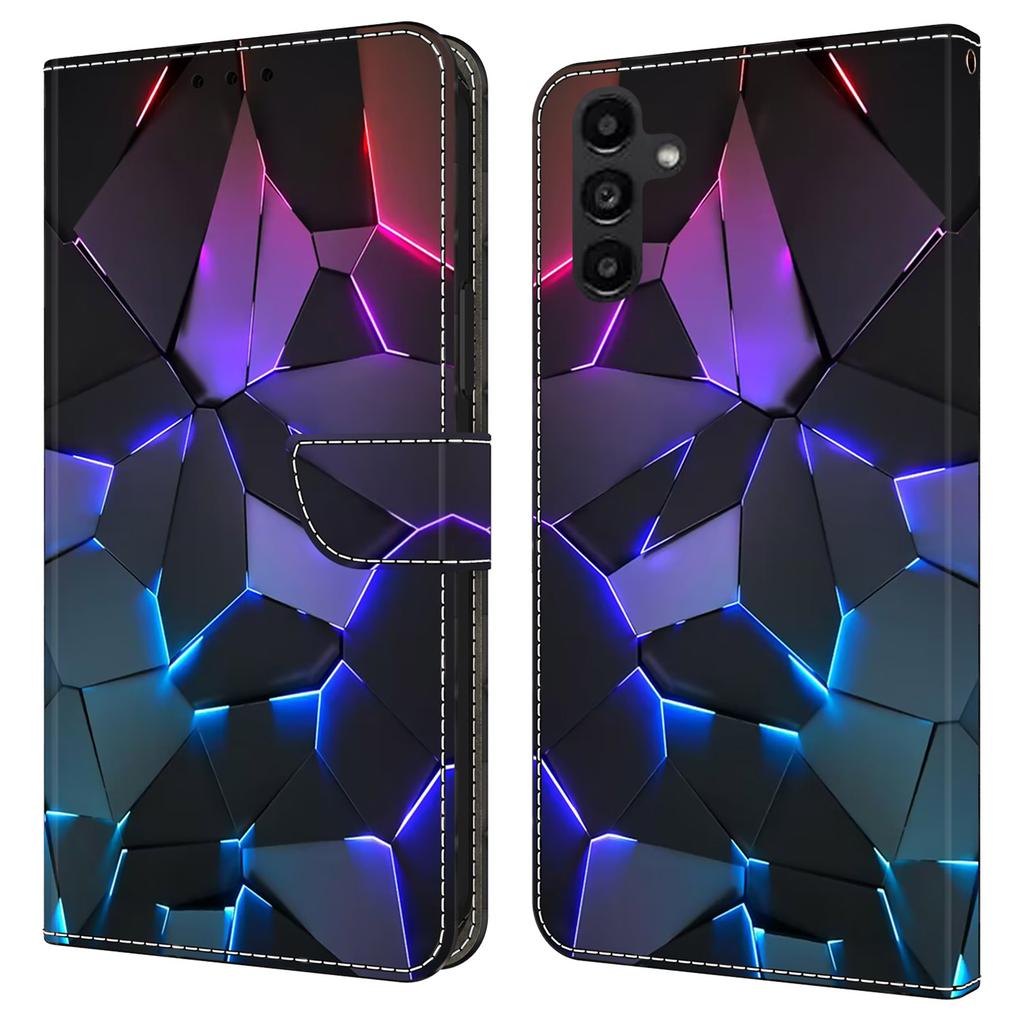 For Samsung Galaxy A14 4G/5G Case Pattern Printed Protective Cover TPU+PU Leather Flip Phone Case