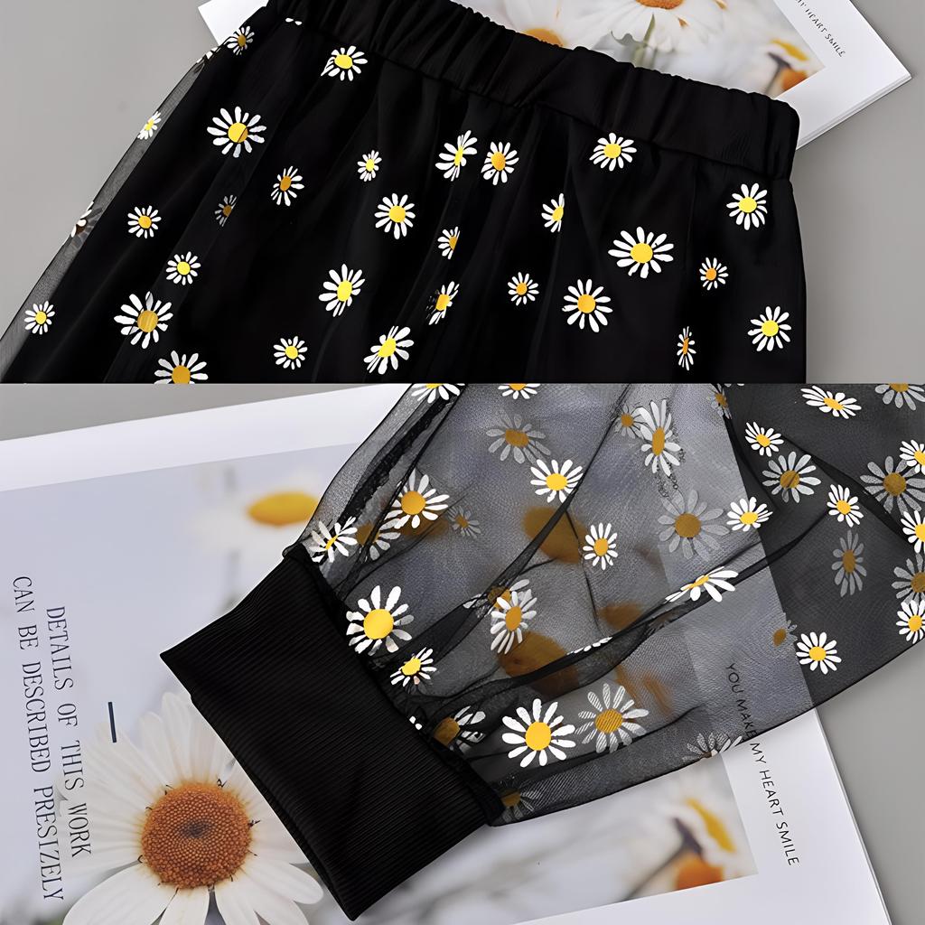 Children's Pants Summer Thin Anti Mosquito Pants Leggings Casual Pants Mesh Daisy Korean Loose Pants