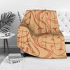 Fleece Blanket with Abstract Swirls Gray and Brown Cozy Throw Soft Warm Bed Blanket Sofa Cover Gift