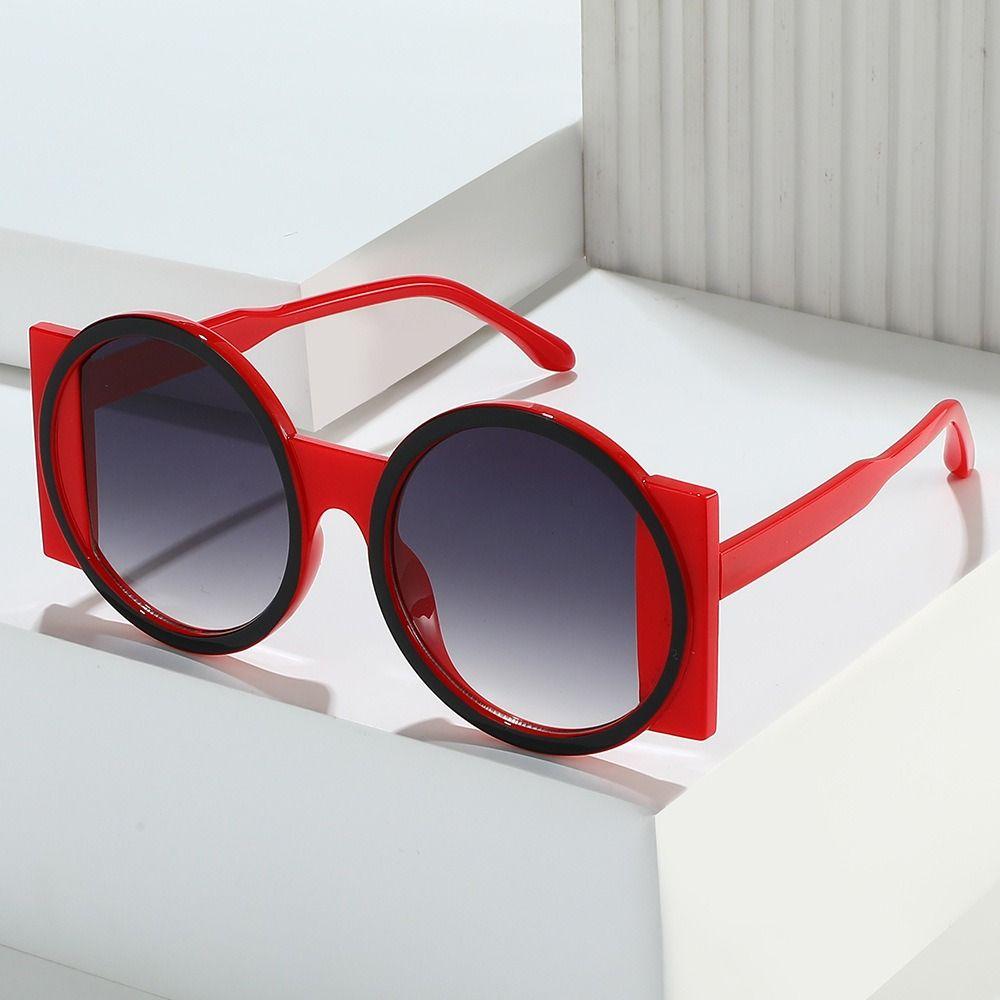 UV400 Round Sunglasses Unique Gradient Sun Glasses Trendy Contrast Color Shades  for Women & Men