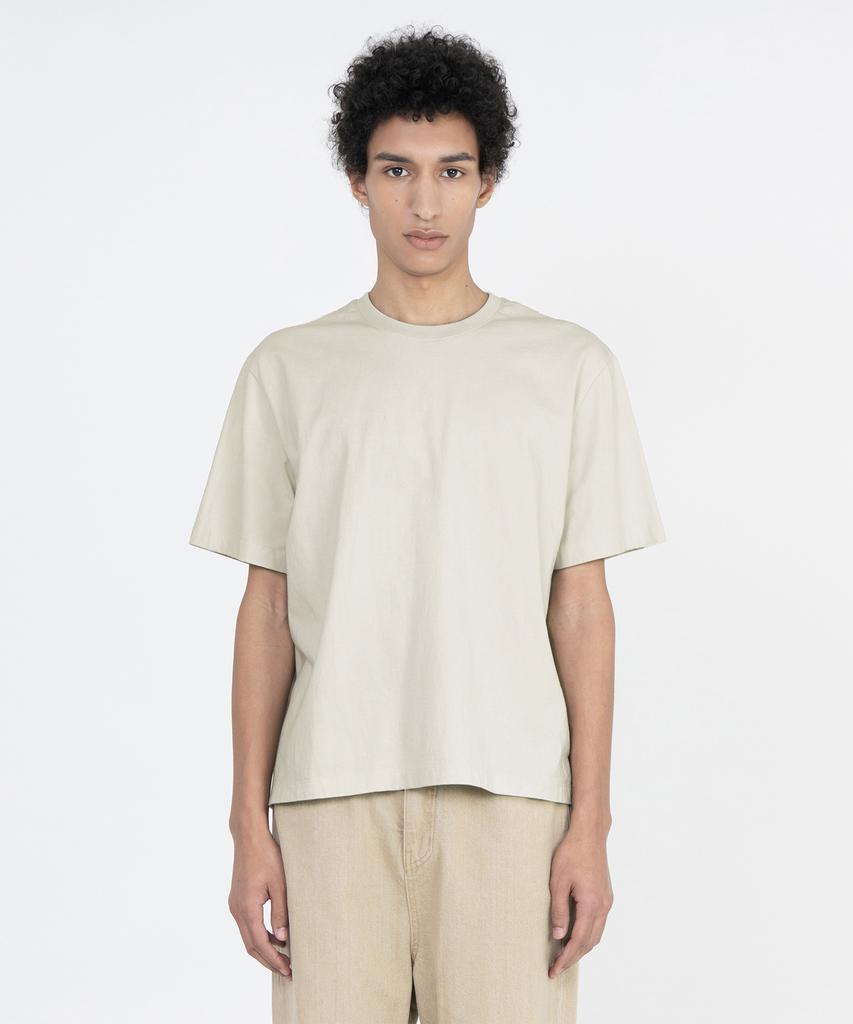 Beulaunyadeu Washed Waist-Cut T-Shirt, Beige
