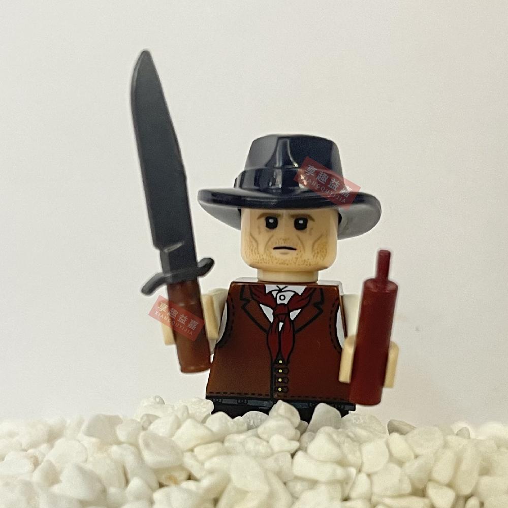 Police Wolf or Deer Detective Science  Valkyrie Building Blocks DIY mini action toy figures Assemble Bricks Children toys Gifts