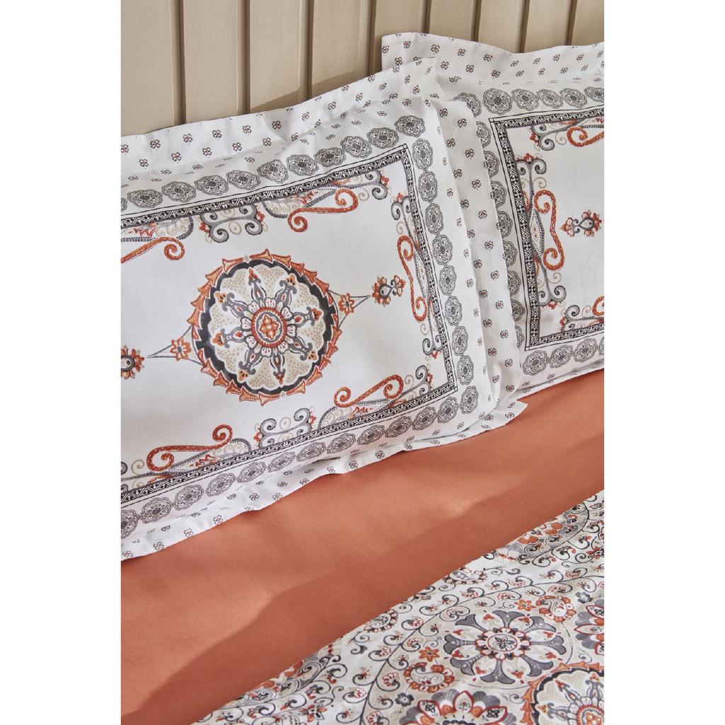Aprika 100% Cotton Double Duvet Cover Set Tile
