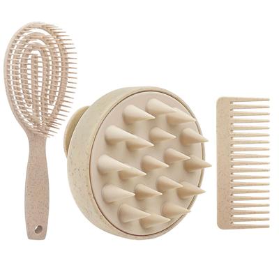 Of Scalp Shampoo Scalp Scalp Wet Hair Ergonomic Scalp Wet and Dry for Bath Products [Set 3] Brush, Brush, Straw, Organic, Massage, Brush, Brush,