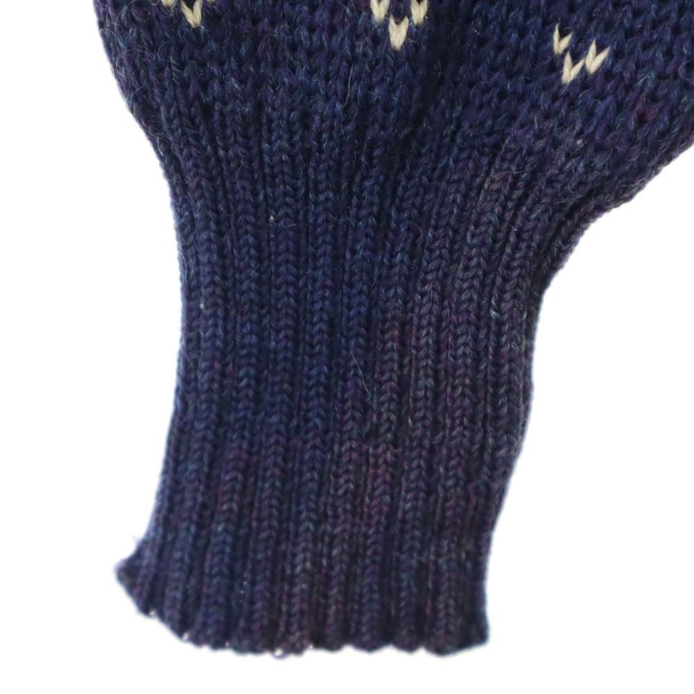 Billy Buck 70s 80s Vintage Nordic Pattern Long Sleeve Sweater M Navy Knit Women Used