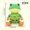 Cartoon Frog Shape Interactive Sound Toy Bite Resistant Pet Squeaky Chew Toy  Home Use