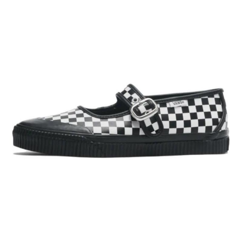 Vans Premium Mary Jane 93 Retro Checkerboard Flat Shoes Women Black White VN000CSGCKK 35
