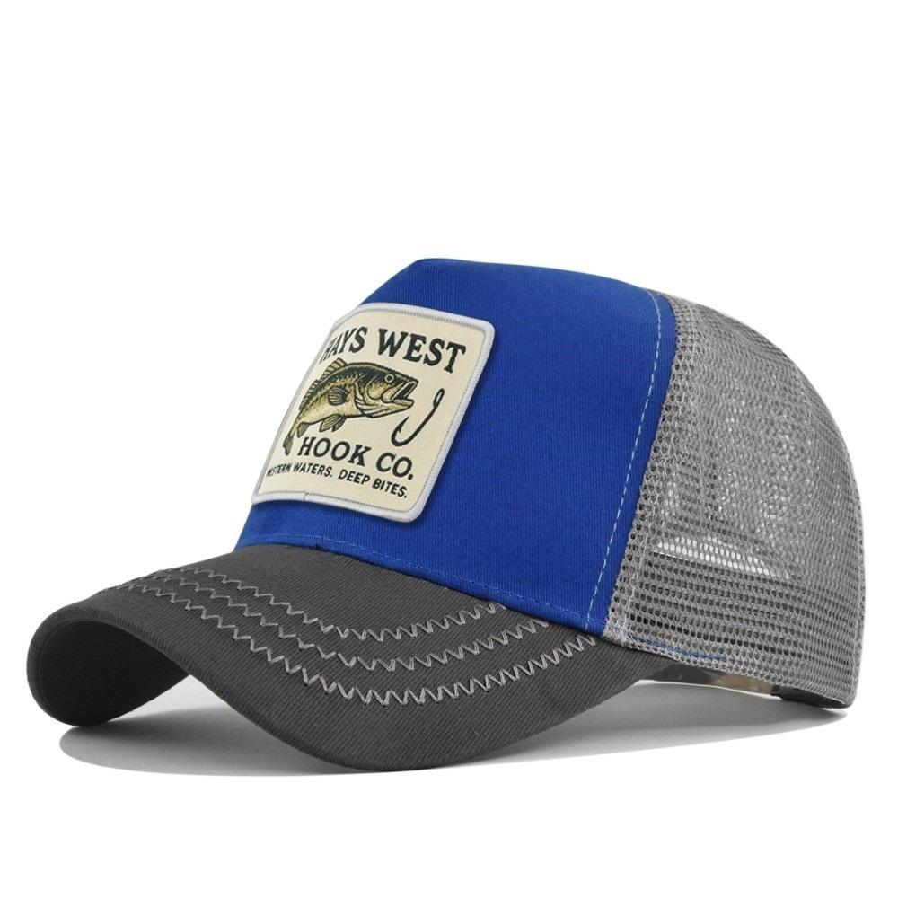 High Quality Outdoor Fishing Snapback Embroidery Design Mesh Hat  Fishing Trips