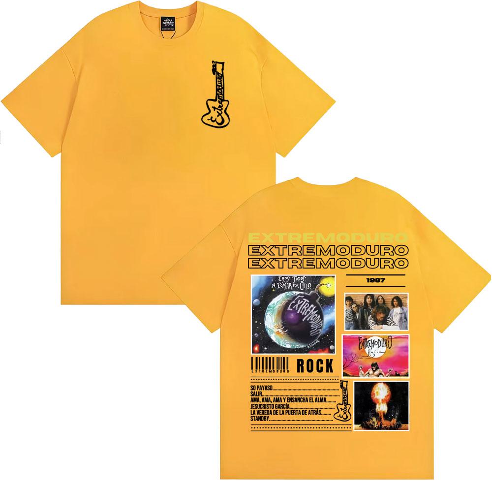 Rock Band EXTREMODURO Tour 2025 Cover Tshirt Unisex Women Fashion Vintage Short Sleeve T Shirts Summer Pop Loose Oversized T Shirt