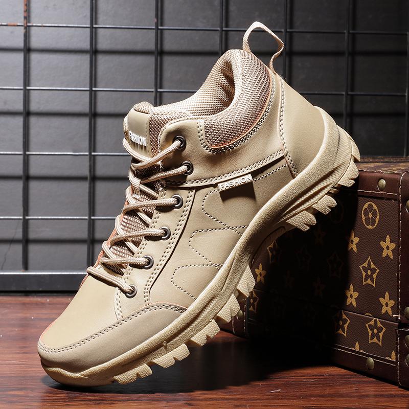 Luxury Brand Hiking Shoes Men's Vintage Style Travel Flats Non-slip Outdoor Walking Sneakers Male Comfortable Trekking Footwear