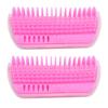 2PCS Self Grooming Cat Brush Interactive Toy Soft Cat Wall Corner Scratcher Massage Combs with