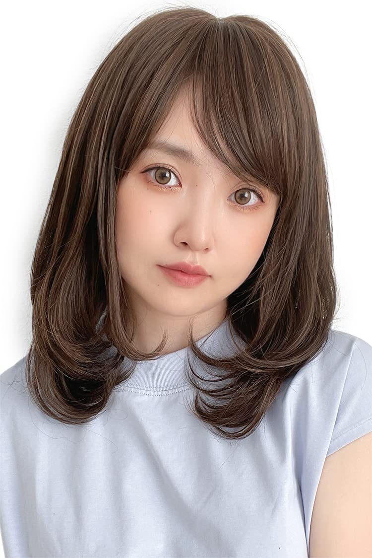 

Brightlara Women s Medium Full Wig, Semi-Long Curly Wig (hf1578-TMB)