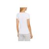 Emporio Armani Letter Print Slim Fit Crew Neck T-Shirt Women Tops White 8NTT65-TJDQZ-1100
