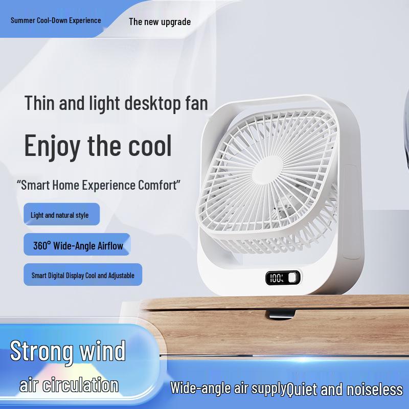 USB Rechargeable Mini Fan for Office, Dorm, Bedside, and Kitchen