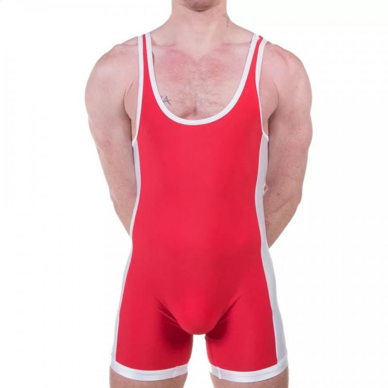 Mens Wrestling Singlet Compression Athletic Bodysuit MMA Boxing Triathlon Powerlifting Gym Fitness