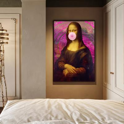 Mona Lisa im nordischen Stil, weißes Kaugummi-Poster, Wandkunst, Leinwanddrucke, Malerei, modulare Bilder, Wohnzimmer, moderne Wohnkultur