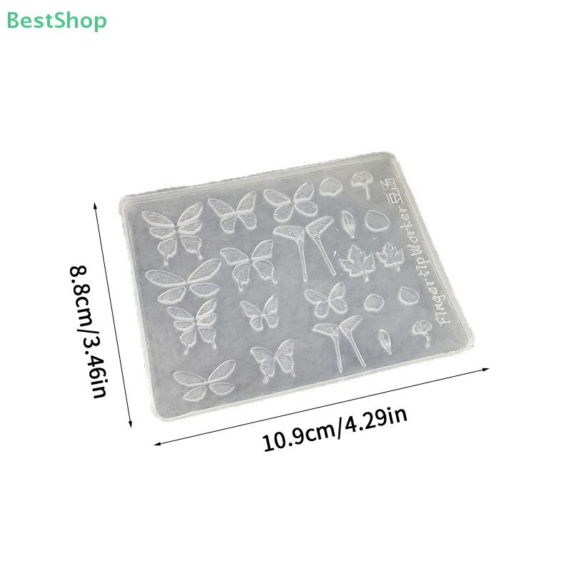 Transparency 3D Butterfly Silicone Nail Art Mold DIY Manicure Template