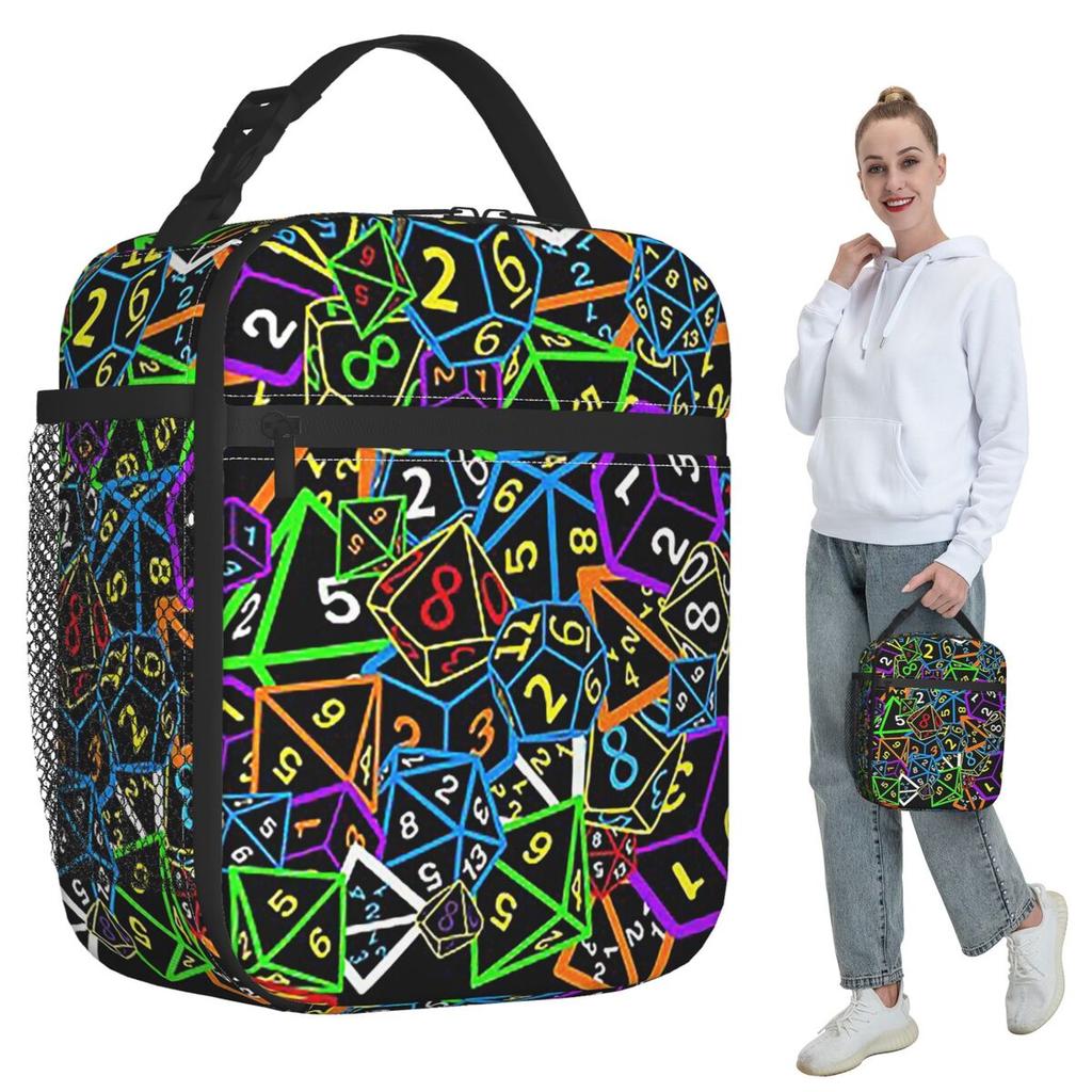 D And D (Dungeons And Dragons)- his Is How I Roll! Insulated Lunch Bag for Women Office Cooler Thermal Food Box Tote Lunch Boxes