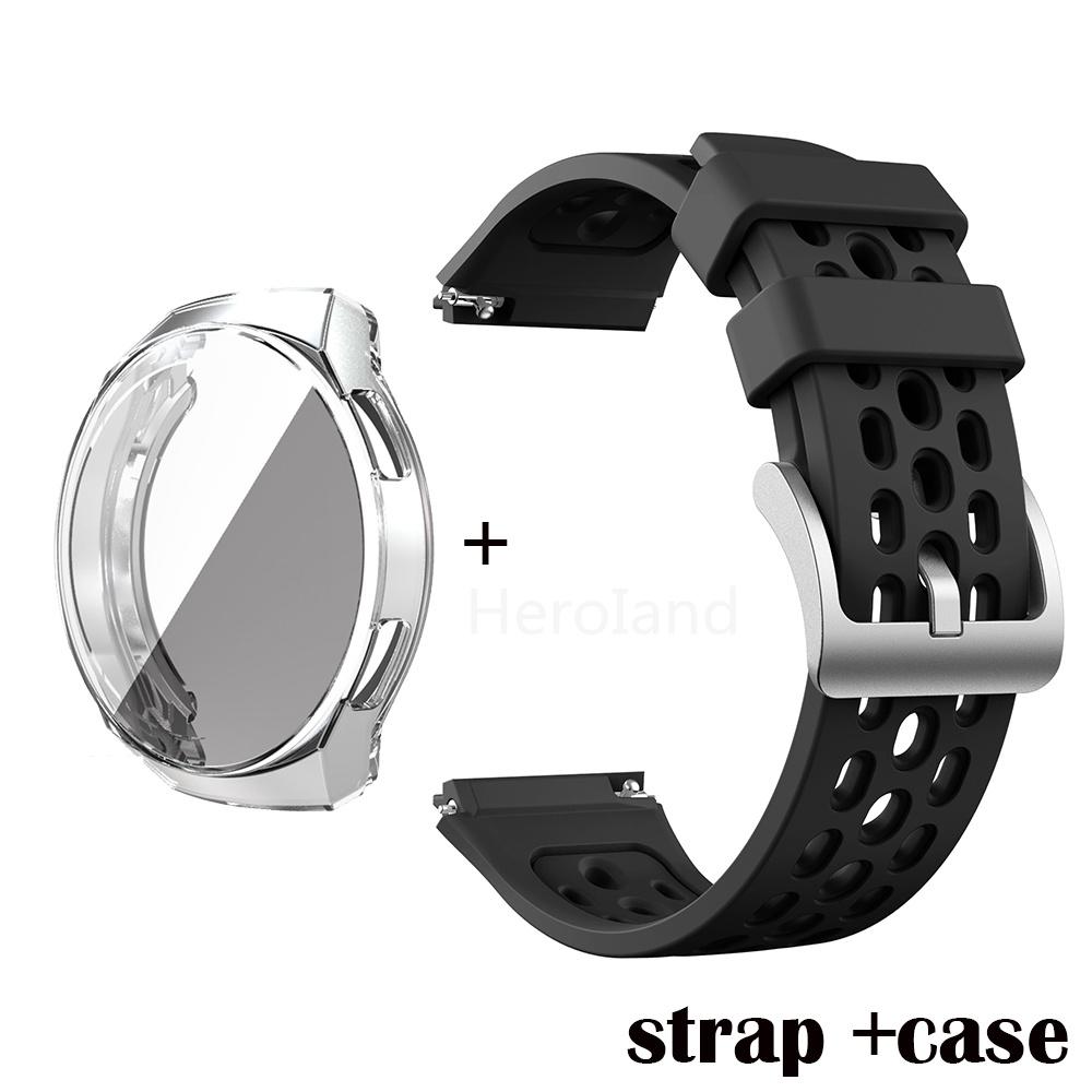 Soft Silicone Watchband For Huawei Watch GT 2e Strap Wriststrap for Huawei Watch gt 2e Bracelet Smart Wristband Protector case