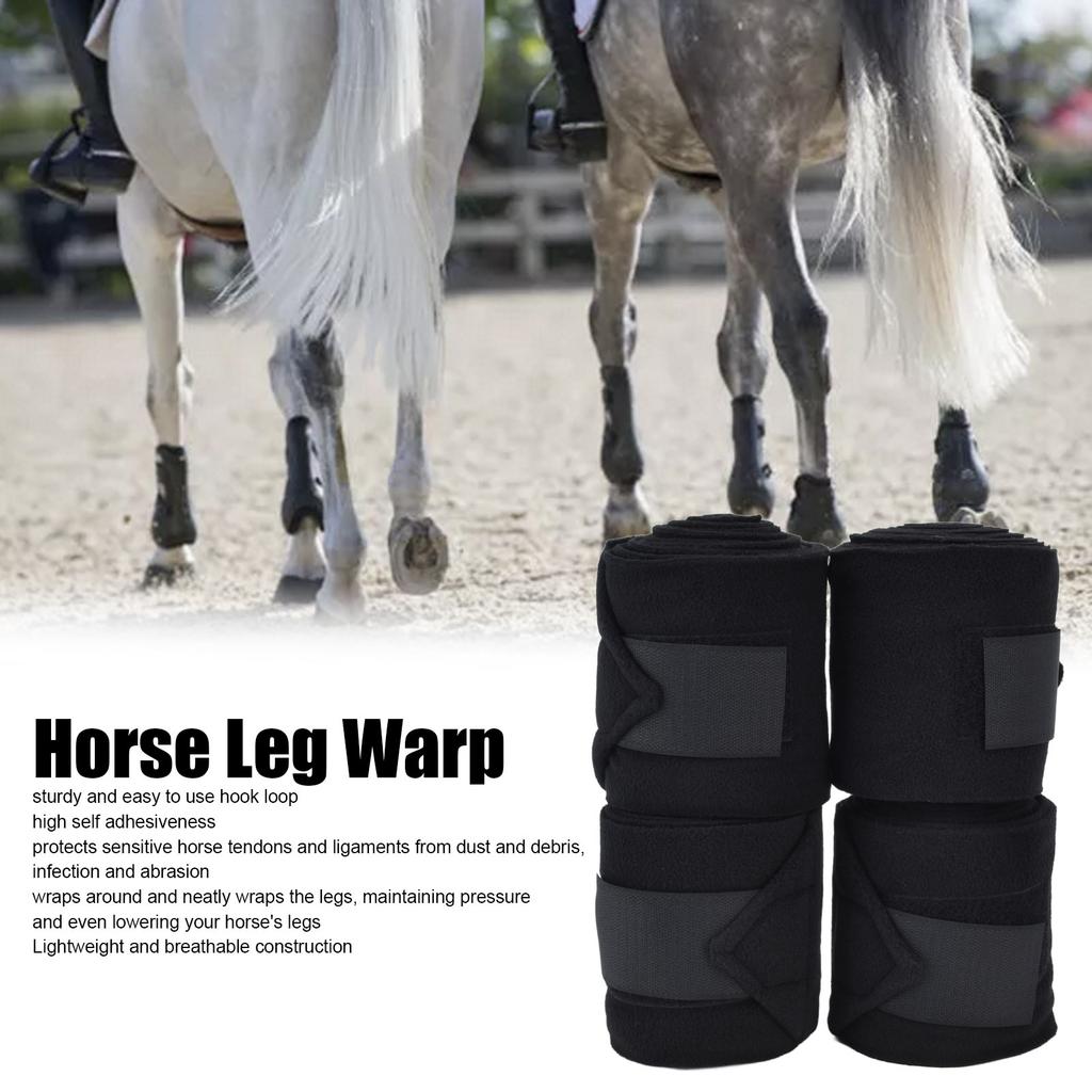 4Pcs Horse Leg Warp Self Adhesive Breathable Wear Resistant Animal Leg Bandage for Cows Horses
