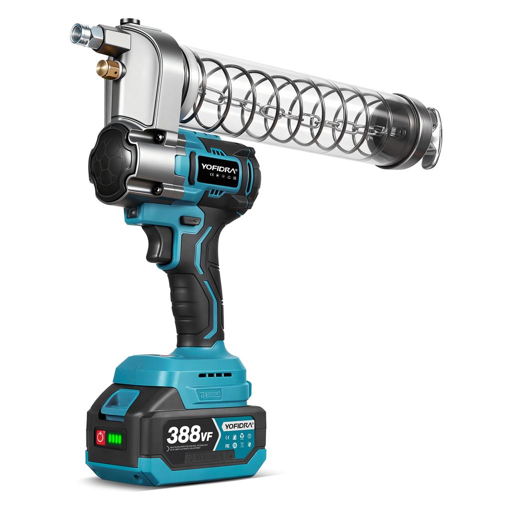 YOFIDRA 15000PSI 103Mpa Electric Grease Gun High Pressure Lubricating Oil Injector Machine Grease Gun For Makita 18V Battery Pin