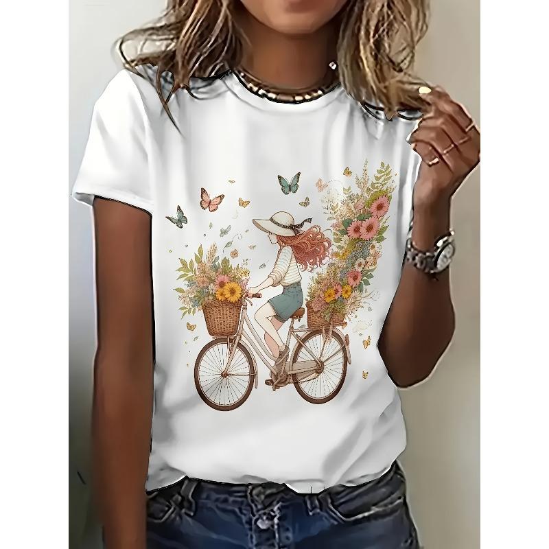 Женская повседневная короткорукавная футболка, европейский размер, весна-лето S белый