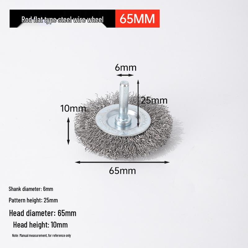 T-shaped Wire Brush: Metal Rust Removal and Polishing Tool with Round Handle