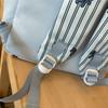 Striped Backpack with Horse Pattern and Front Pocket for School and Daily Use
