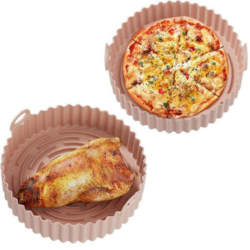 3pcs/2pcs Air Fryer Silicone Pot Reusable Non-stick High Temperature Resistant Air Fryer Liner
