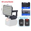 3/4/5/8in LED Work Light Adjustable High Brightness Outdoor Searchlight Universal Portable Work Lights