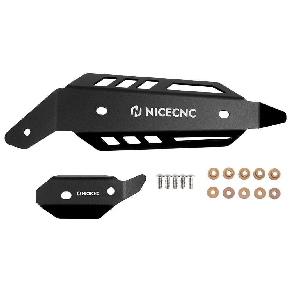 NICECNC Raptor 700 ATV Mid Pipe Heat Shield Protector Cover Guard For Yamaha RAPTOR 700 700R YFM700 SE SPECIAL 2015-2024 чёрный