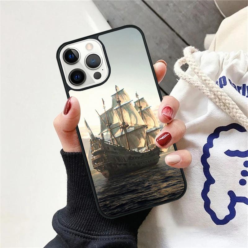 Sailing Pirate Ship Phone Case Cover For iPhone 17 Air 12 Plus Max for iPhone 17 Air 15 16 11 13 14 Pro Max Fundas