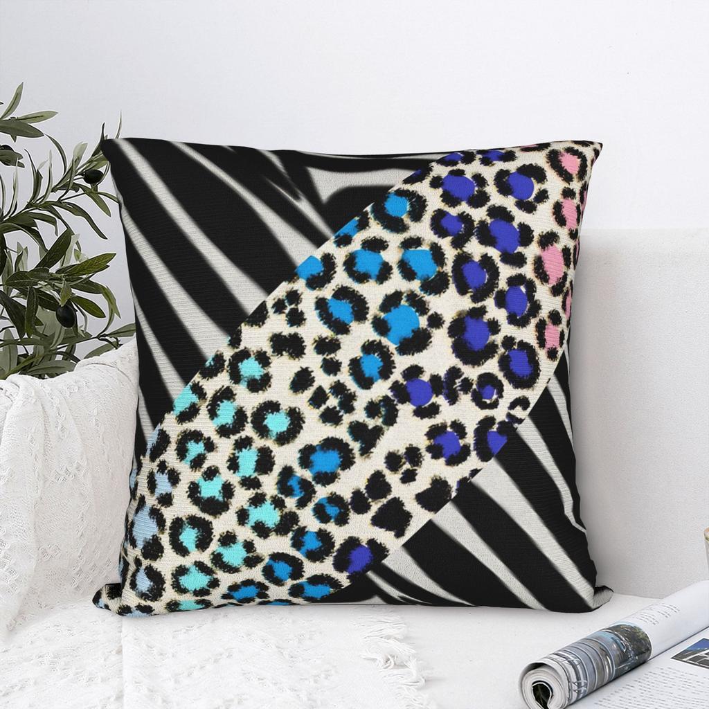 Zebra Cheetah Pattern Pillow Cover Novelty Pillow Case For Sofa Car Home Decor Comfy Pillowcases Gift