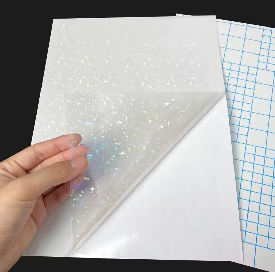 A4 Голографическая Переливающаяся Самоклеящаяся Водонепроницаемая Ламинирующая Пленка A4 (210x297mm) 1 sheet