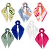 Women's Bow Tie Simple Knot Hair Tie, Colorful and Elegant Hair Ring with Long Flowing Ribbon Accessory