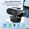 4K HD Esports Live Streaming Camera with Microphone for Online Classes and Meetings, Driver-Free