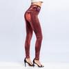 Women's Imitation Jeans Stretchable Slim Denim Pringting Leggings Hips Tights Pencil Pants High Waist Workout Gymwear