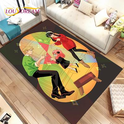 Japan Anime SPY×FAMILY Cartoon Groot Vloerkleed, Tapijtkleed voor Woonkamer Slaapkamer Sofa Deurmat Decoratie, kind Antislip Vloermat