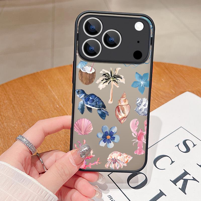 Whale Shark Printing Case For iPhone 17 Air 16e 16 15 14 Pro Max 13 12 17 Pro 11 Shockproof Soft Edge Hard PC Matte Phone Cover
