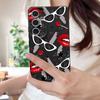 Cool Kiss Lips Print Case For Samsung S26 Ultra S25 A18 S24 S23 S22 S21 FE A15 A16 A17 A35 A36 A37 A54 A55 A56 A57 Leather Texture Silicone Cover