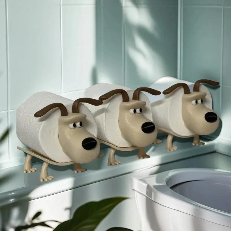 Fun Dog Toilet Paper Holder Home Decor Bathroom Accessory Storage For Toilets For Bathrooms Kitchens Living Rooms Unique Gift