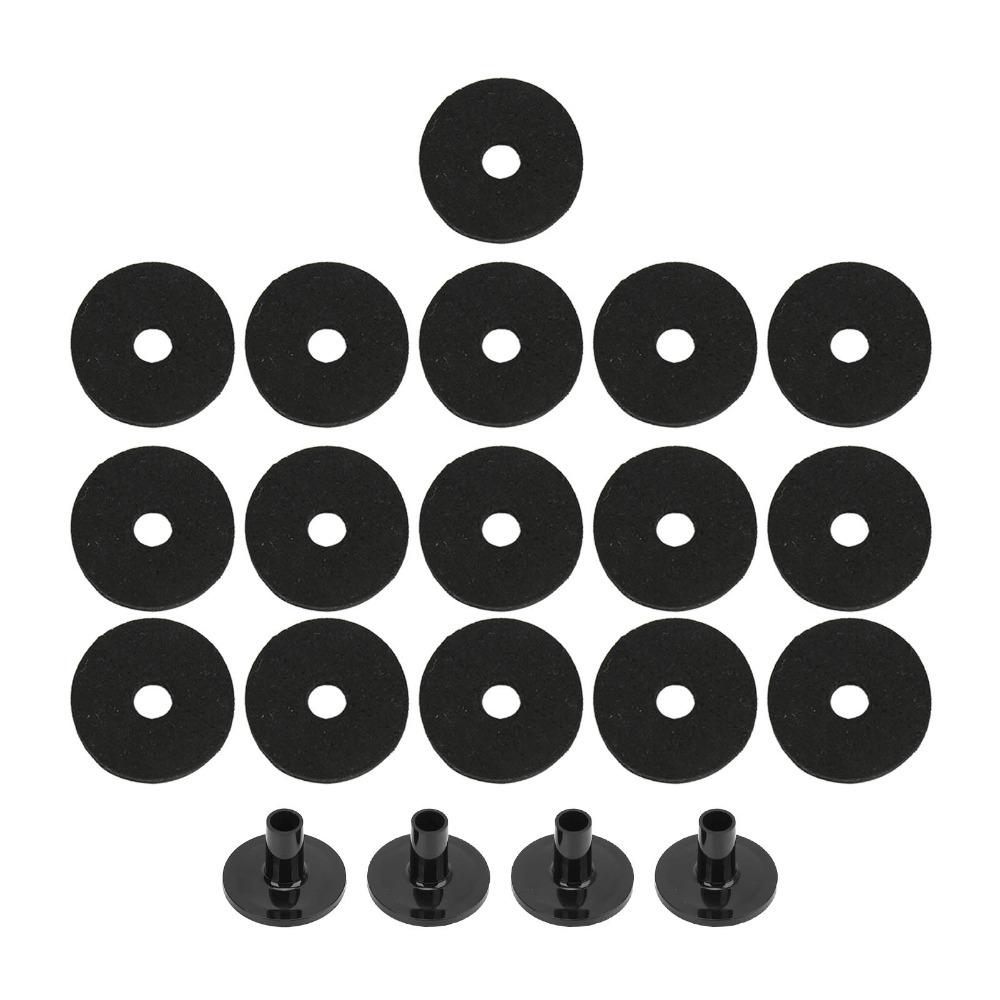20PCS Black And Grey Color Plastic Felt Sleeves Cymbal Replacement Accessories  For Drum Kits чёрный