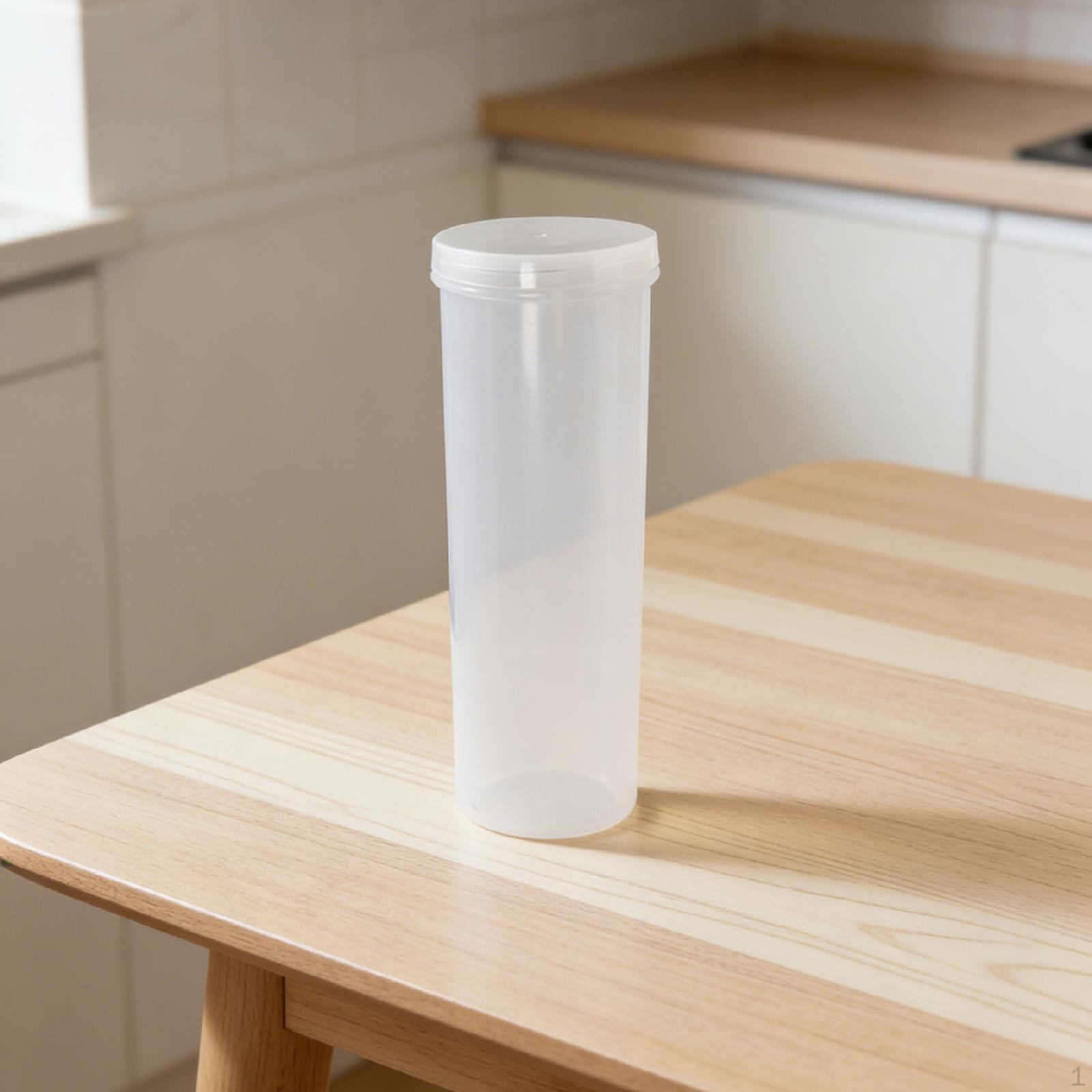 

Clear Airtight Food Storage Container for Cookies, Spaghetti, Snacks, Coffee, Dry Goods, Pantry Round 6.5x6.5x24.8cm